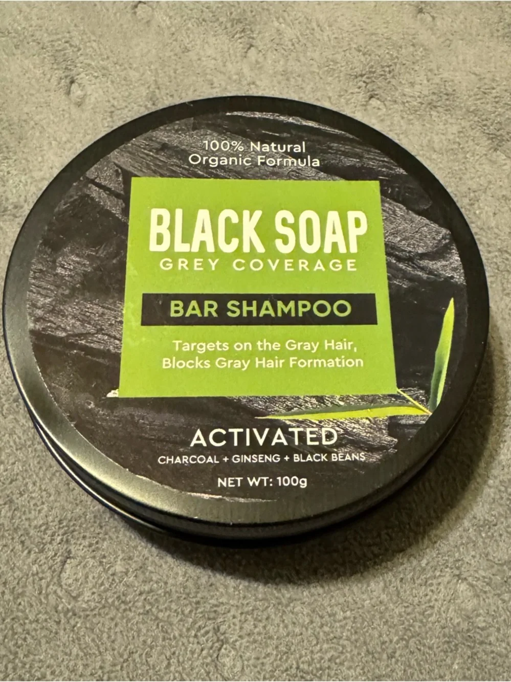 NEW Black Soap Grey Coverage Bar Shampoo - Activated - Picture 1 of 6